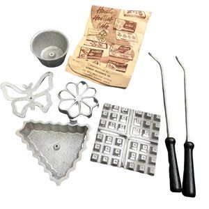 Bonley Rosette Handi Hostess Set Waffle Patty Hot Oil Maker Fryer